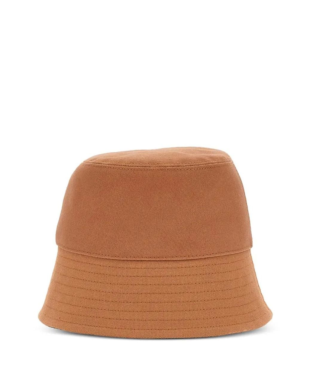 Stella McCartney Brown Logo Bucket Hat