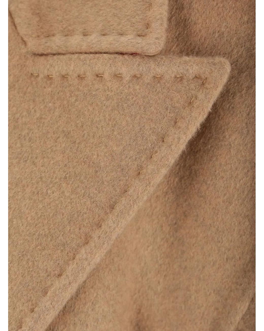 Max Mara Natural Vale Peak-Lapel Belted Coat