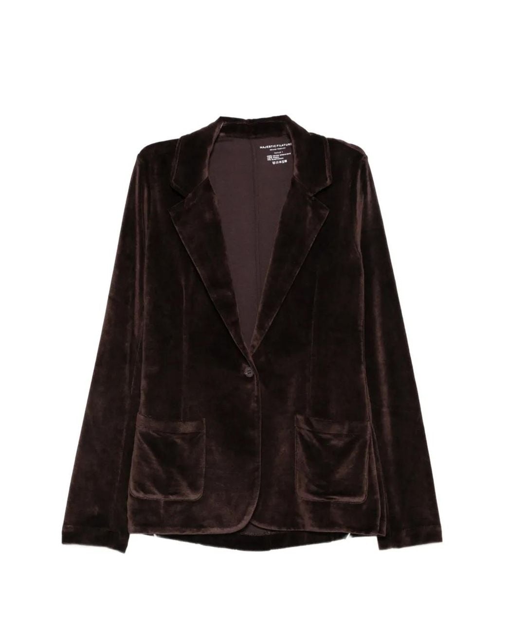 Majestic Filatures Black Velvet Single-Breasted Jacket