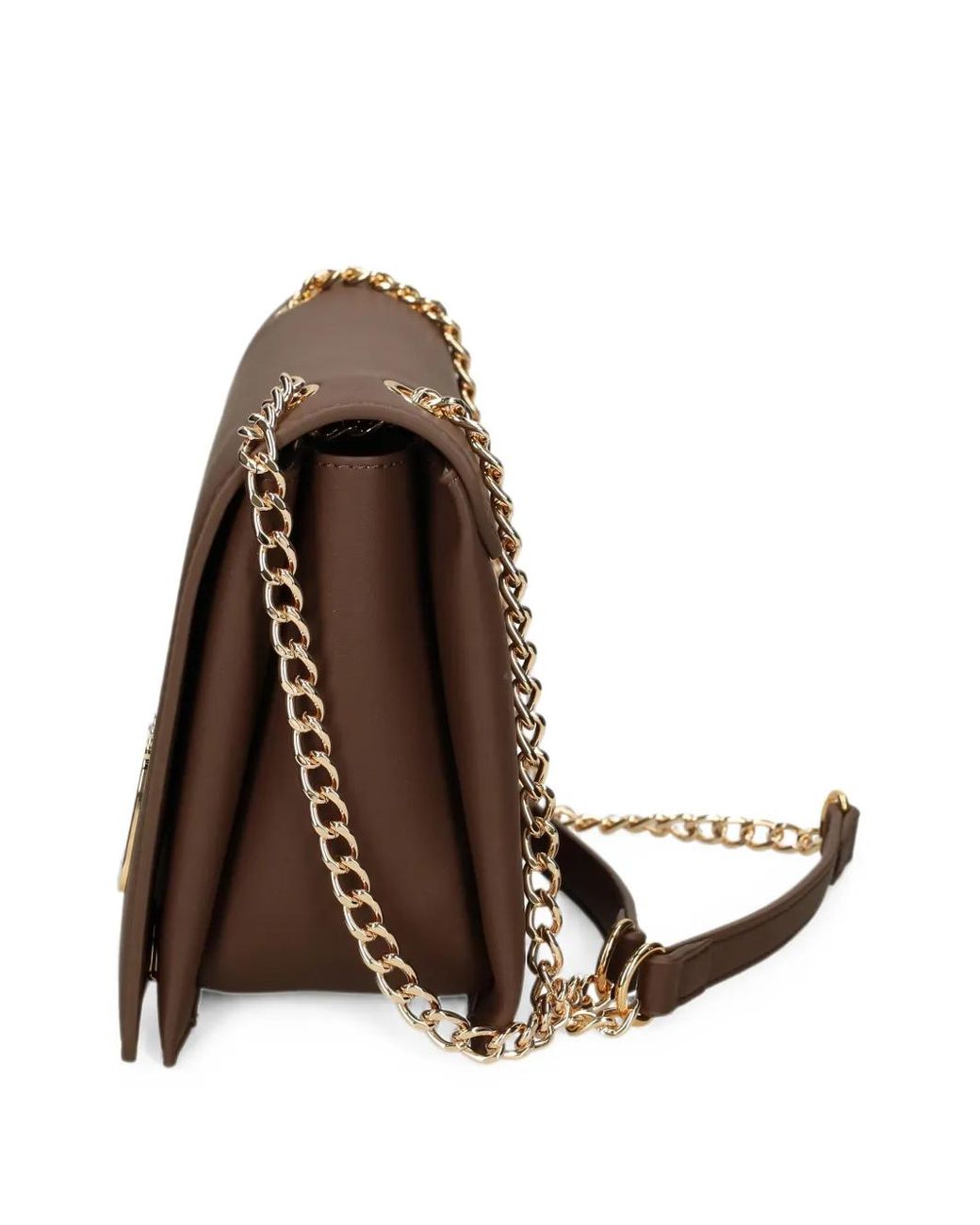 Love Moschino Brown Logo-Embellishment Shoulder Bag