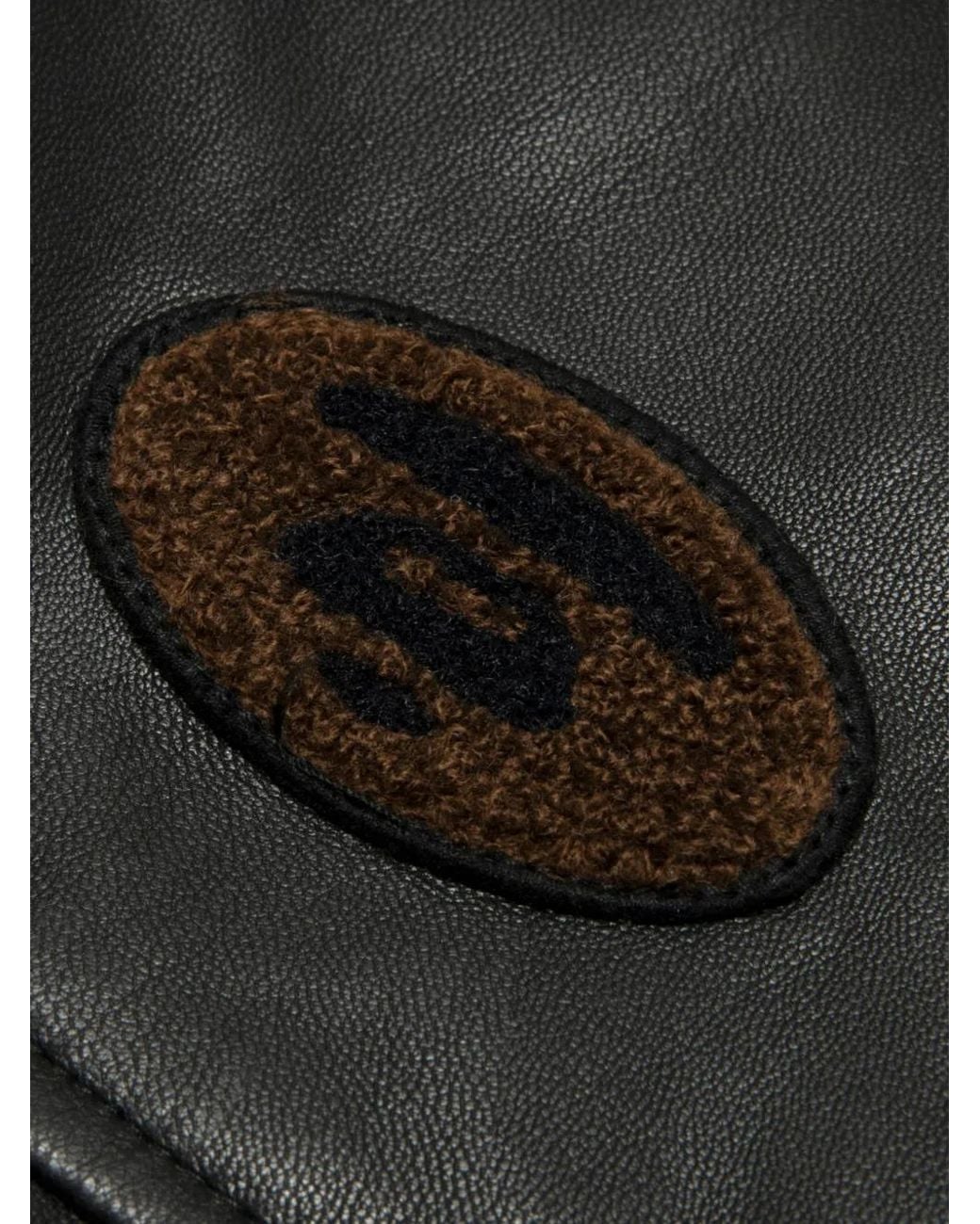 Aape By A Bathing Ape Black Moonface Logo-Patch Reversible Jacket for men