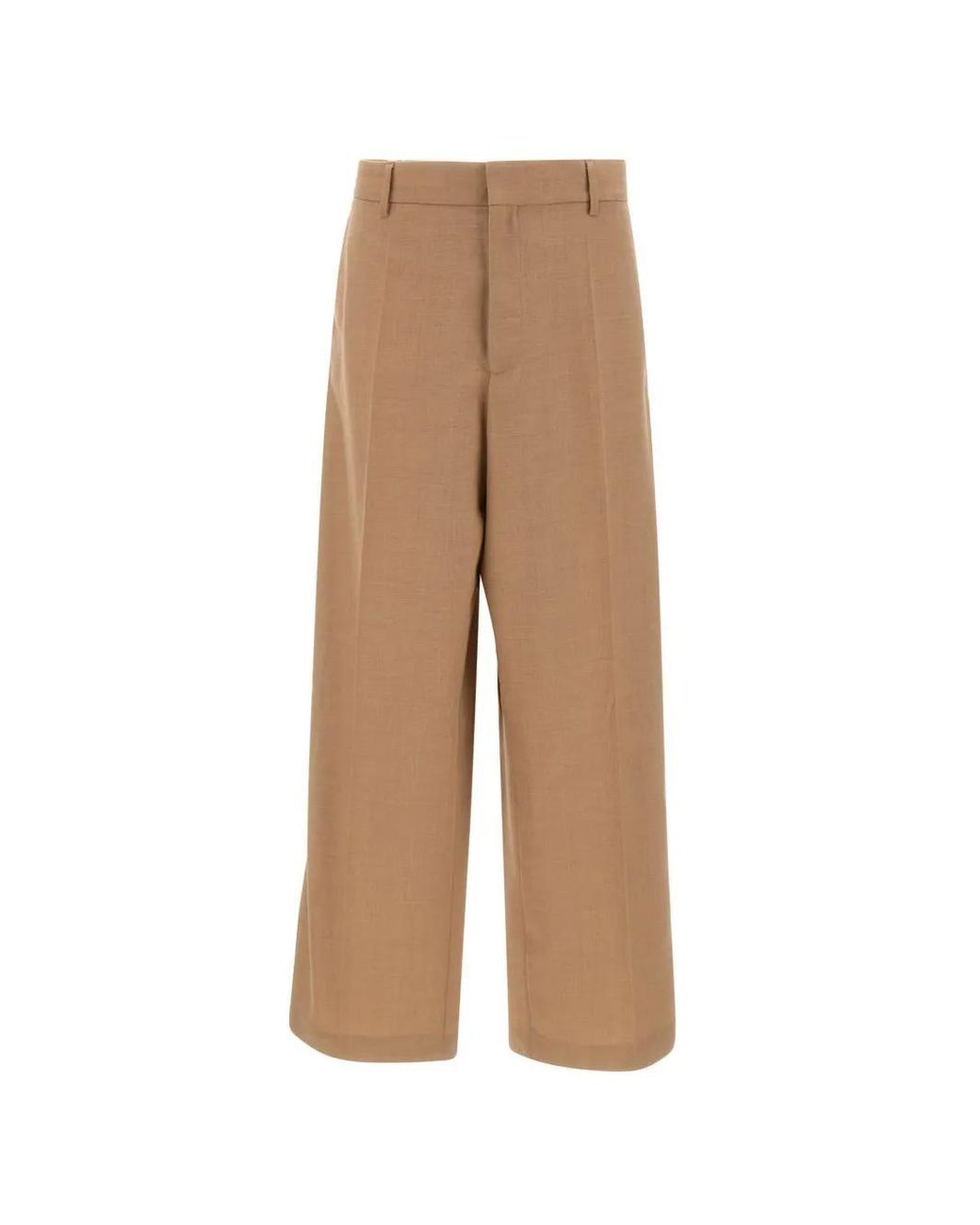 Laneus Natural Tailored Wide-Leg Trousers for men