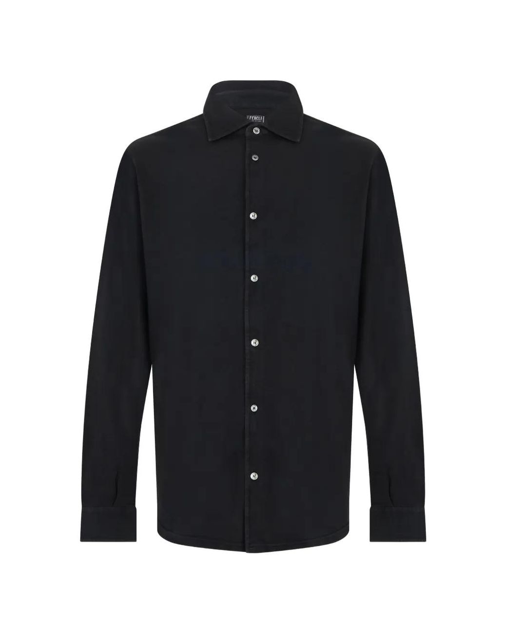 Fedeli Blue Steve Long-Sleeve Shirt for men