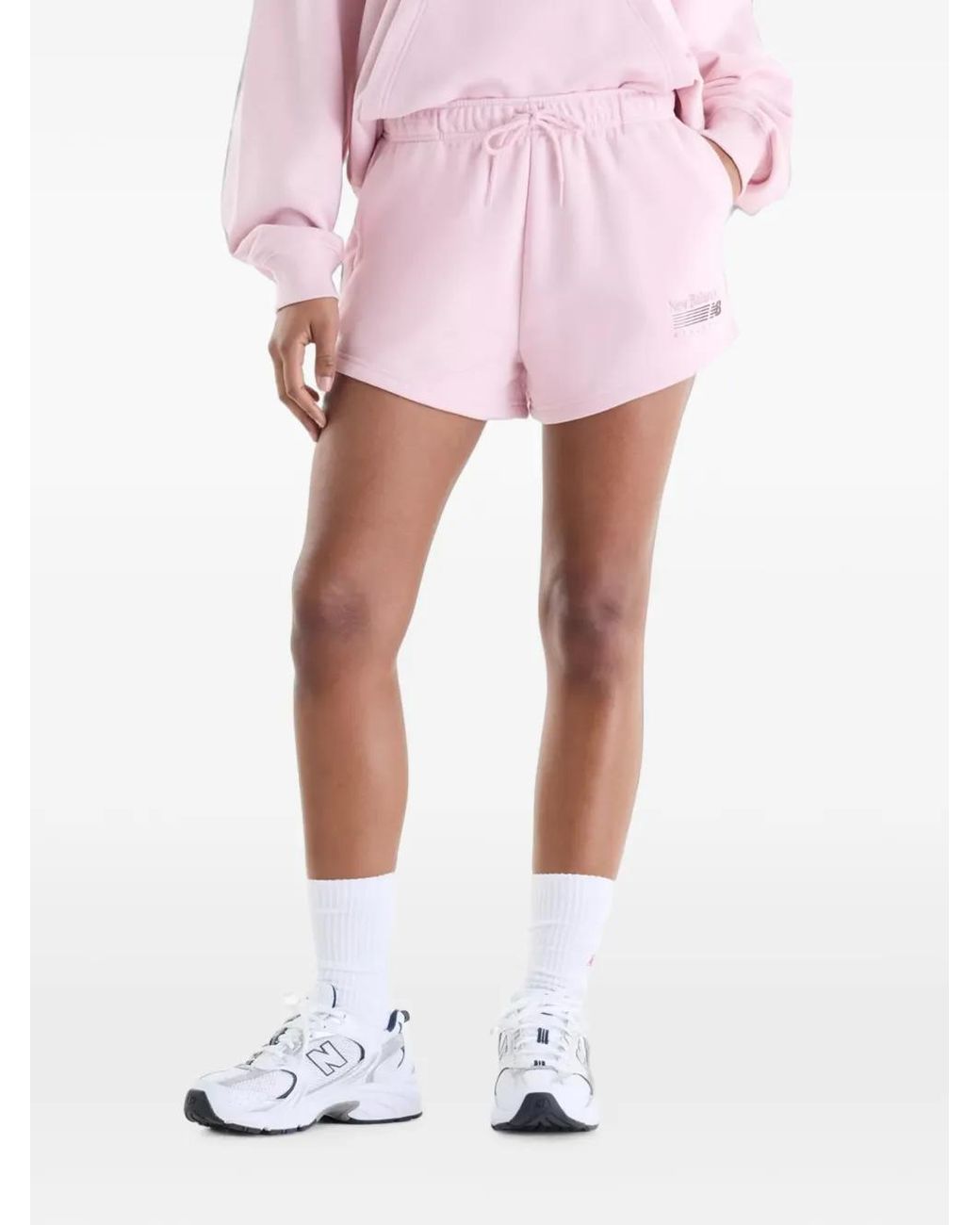 New Balance Pink Trackside French Terry Shorts