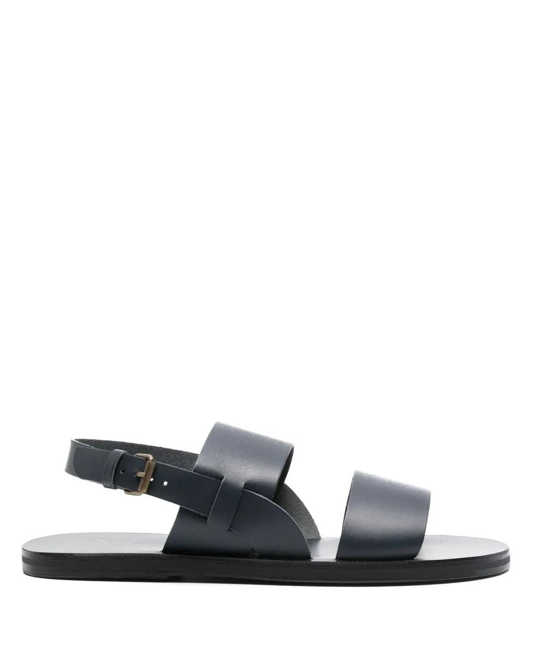 Ancient Greek Sandals White Irodotos Flat Leather Sandals for men