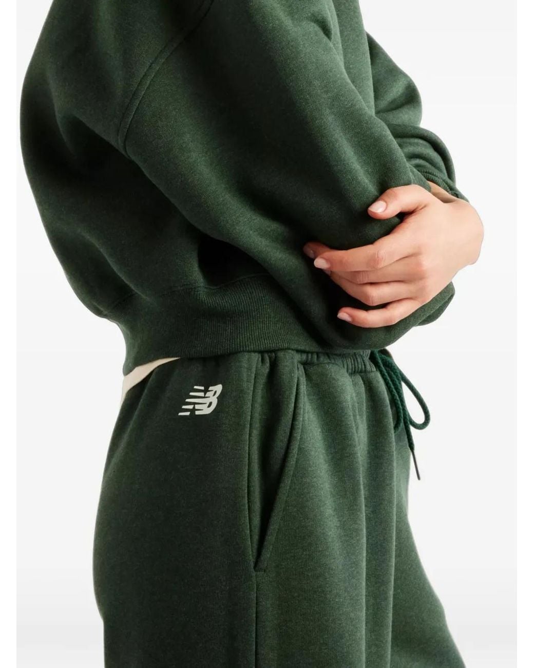 New Balance Green Pantalon De Survêtement Trackside En Polaire