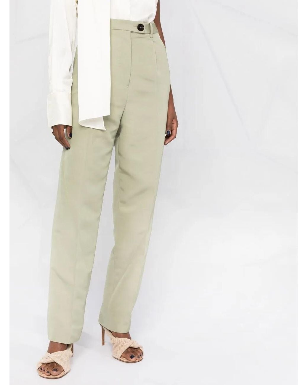 Peter Do Natural High-Waisted Straight-Leg Trousers