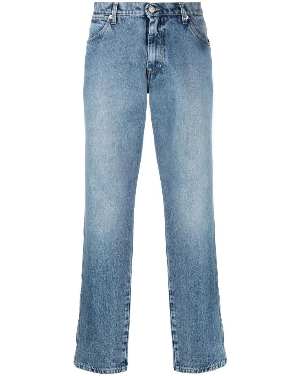 Bally Blue Mid-rise Straight-leg Jeans for men