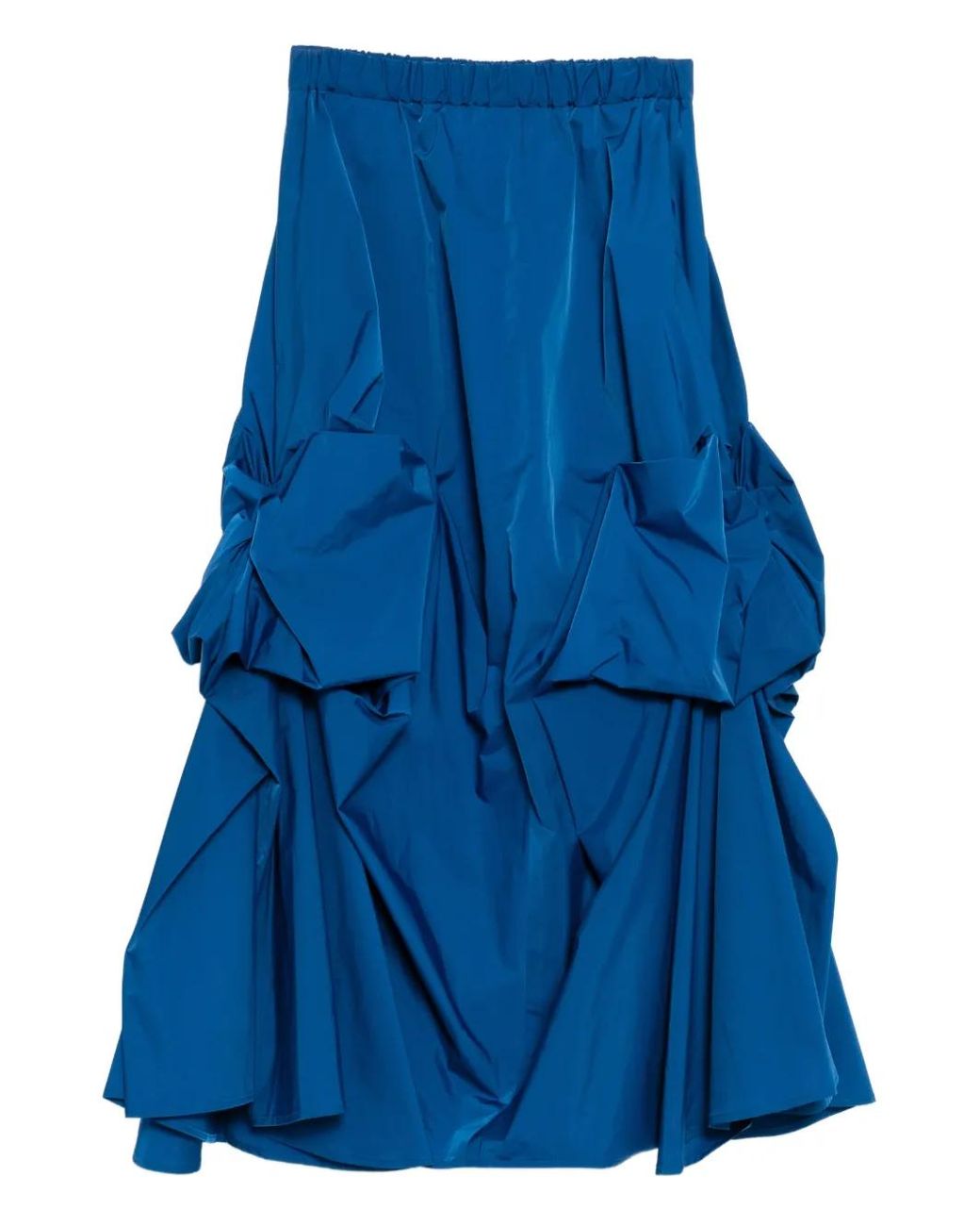 Enfold Ribbon Tucked Skirt in Blue | Lyst