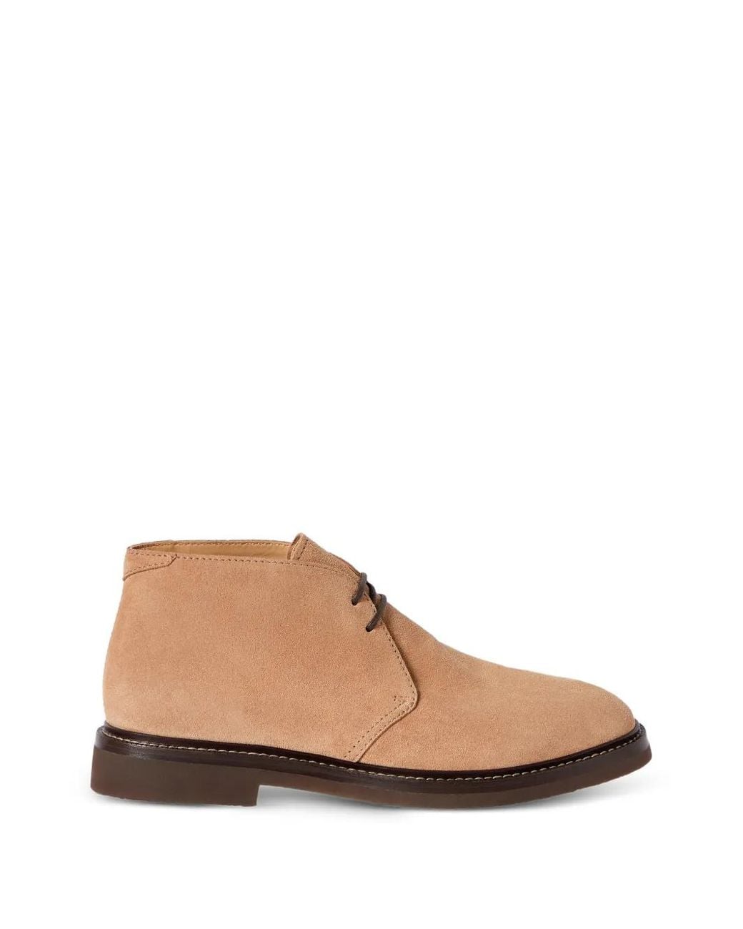 Brunello Cucinelli Natural Suede Chukka Boots for men