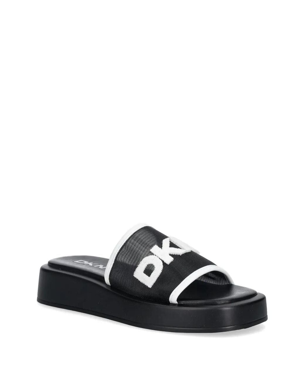 DKNY Black Logo Flatform Slide