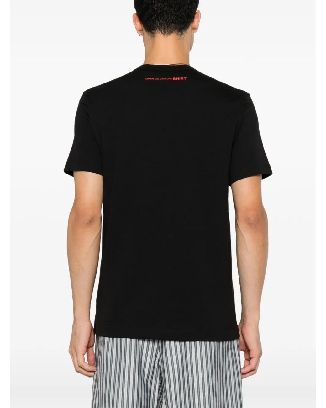 Comme des Garçons Black Logo-Print Cotton T-Shirt for men