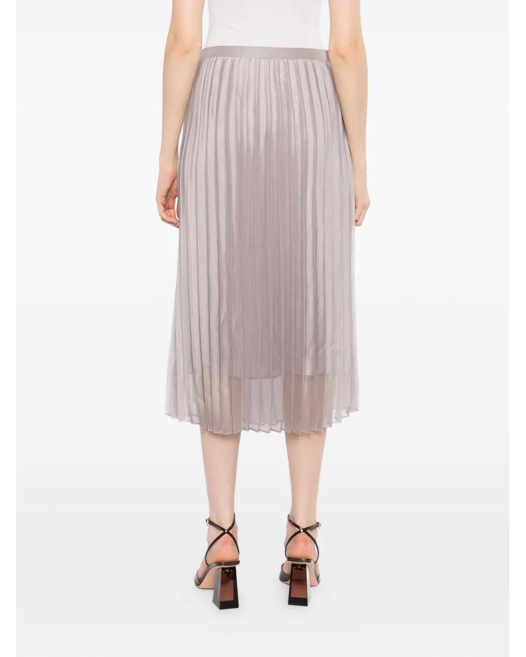 JNBY Gray Soft Rhythm Pleated Skirt