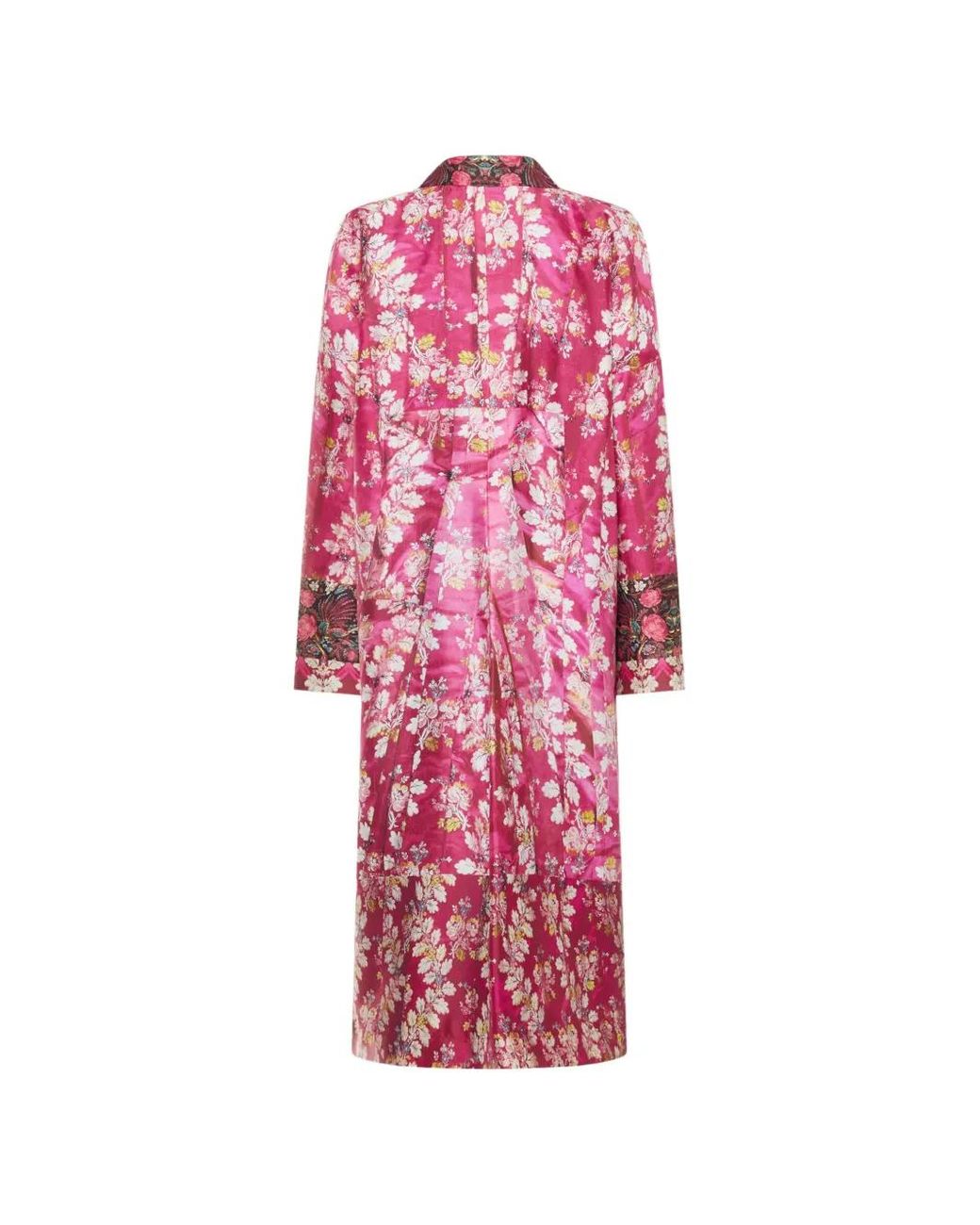 Pierre Louis Mascia Pink Floral-Print Coat