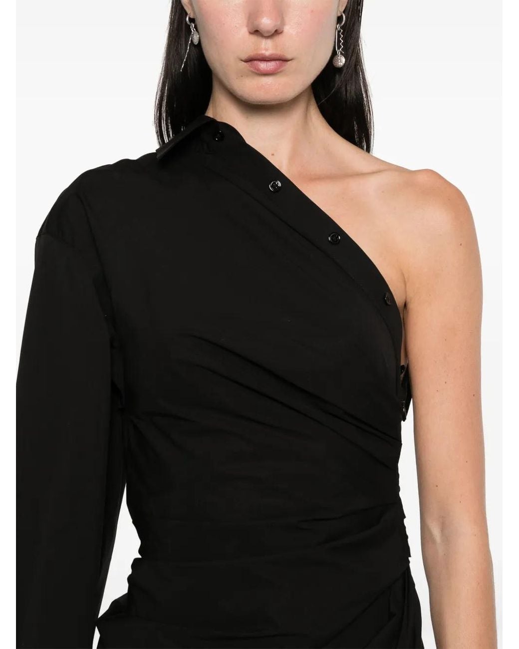 Alexander Wang Black Asymmetrical Short Dress