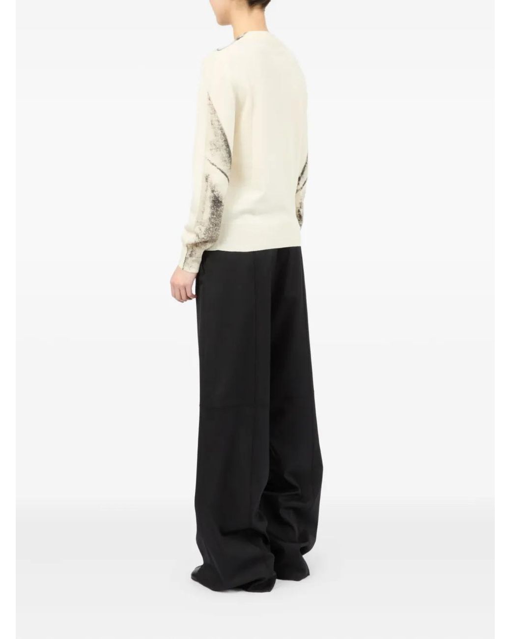 MM6 by Maison Margiela White Abstract-Print Sweater