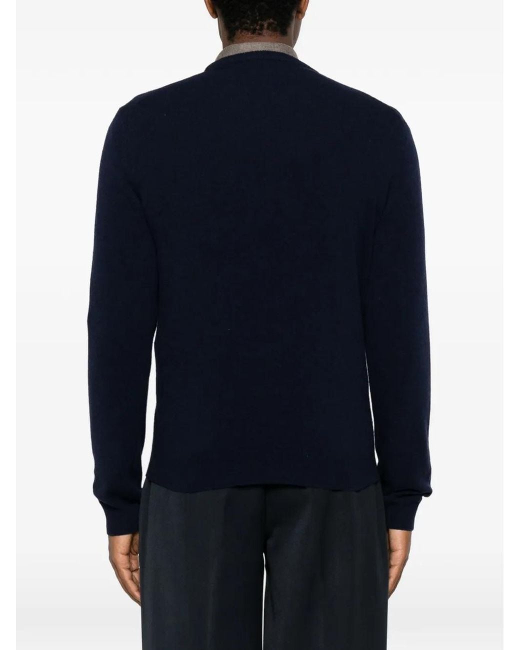Heritage Blue Crew-Neck Knitted Sweater for men