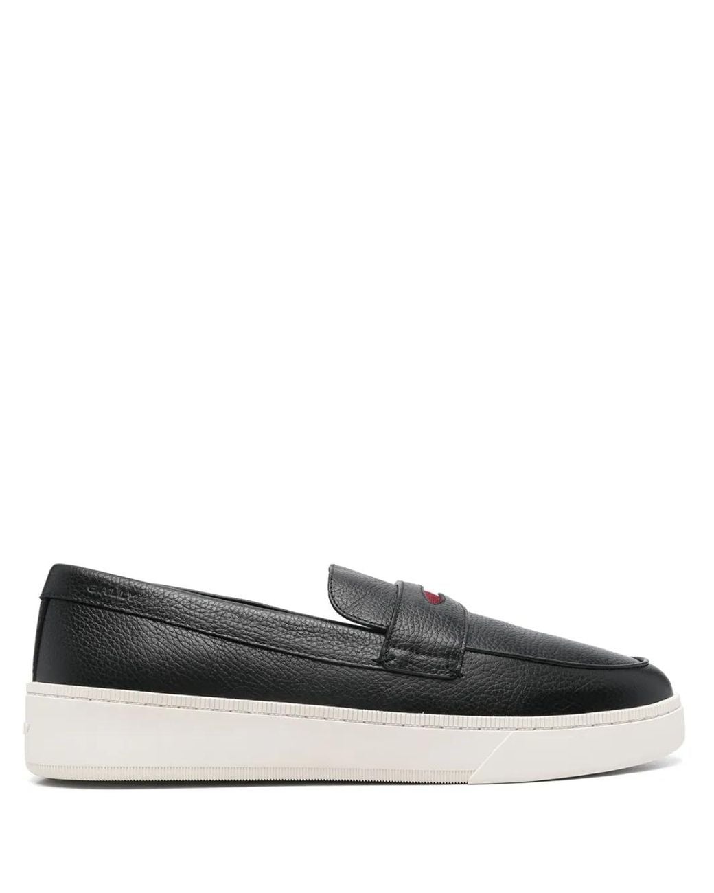 Bally Black Embossed-Logo Sneakers for men