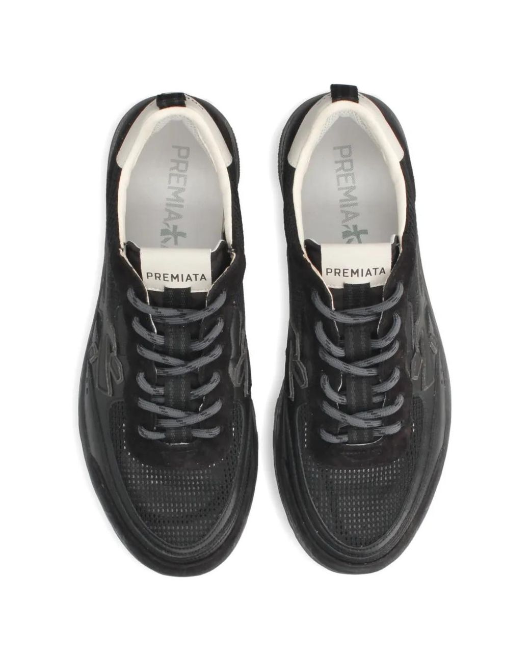 Premiata Black Nous Sneakers for men