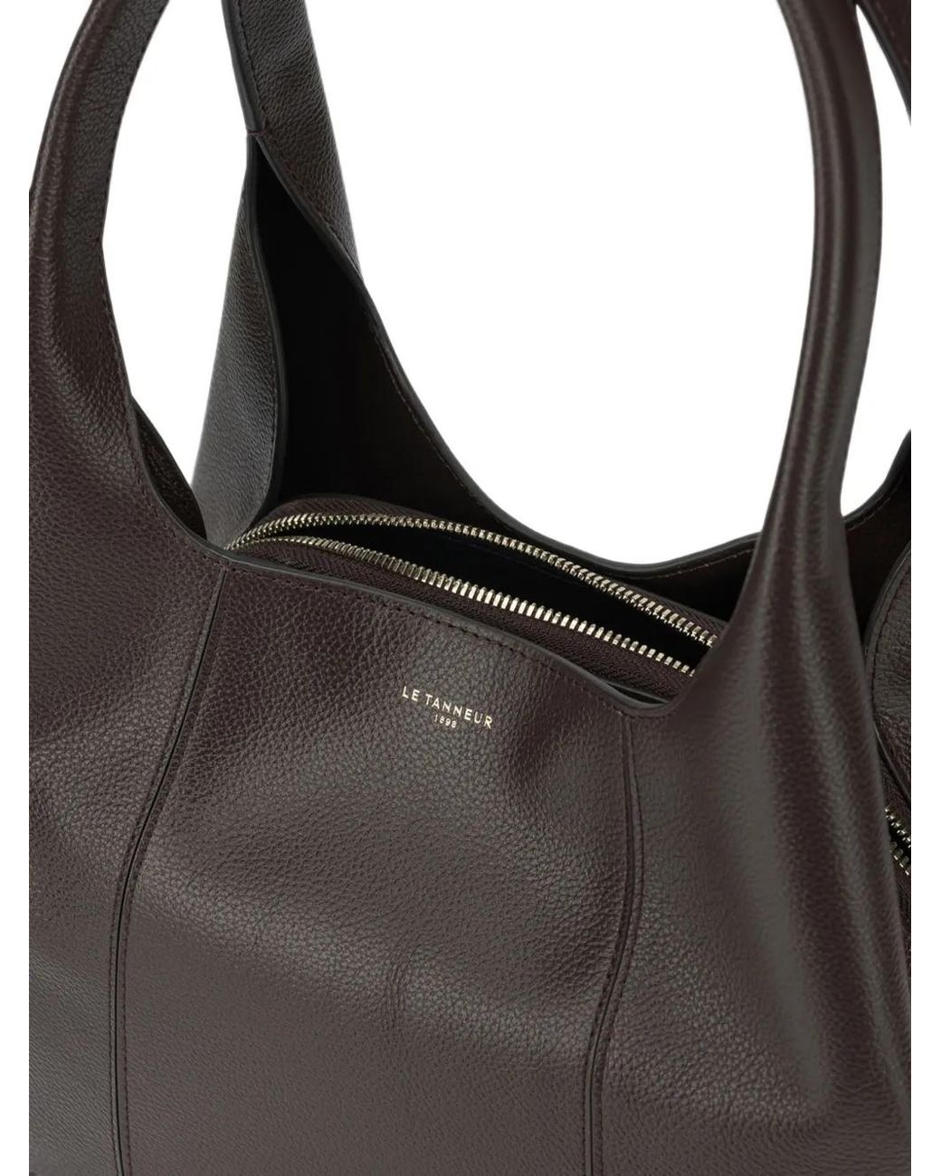 Le Tanneur Black Medium Juliette Grained Leather Shoulder Bag