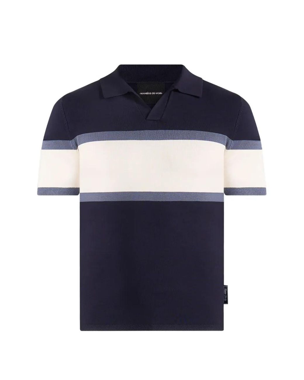 Manière De Voir Blue Enzo Colour-Block T-Shirt for men