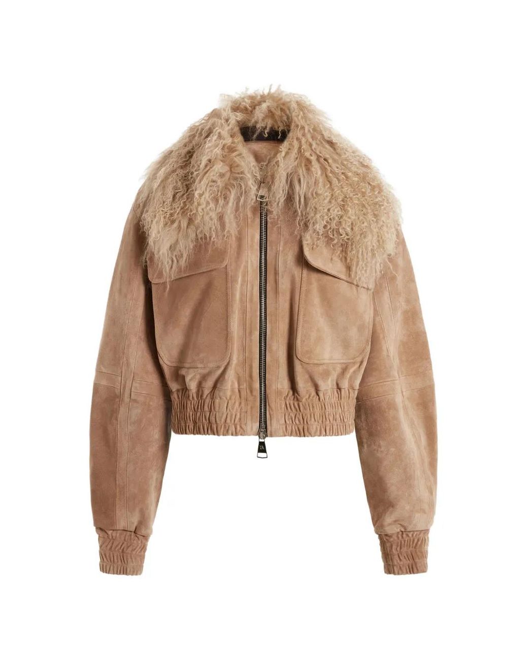 16Arlington Natural Cie Fur-Collar Suede Jacket