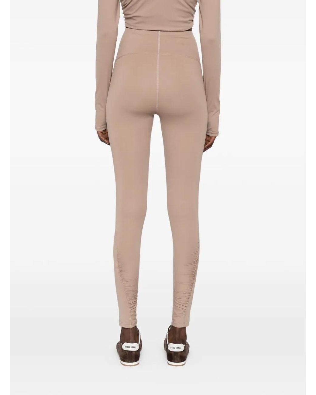 Adidas By Stella McCartney Natural High-Waisted Performance Trousers