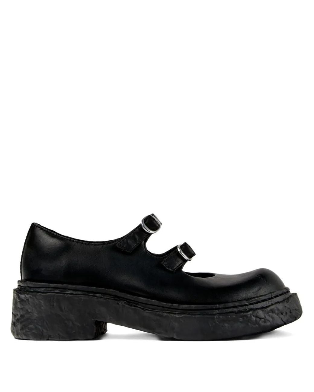 CAMPERLAB Black Vamonos Buckle-Strap Platform Loafers