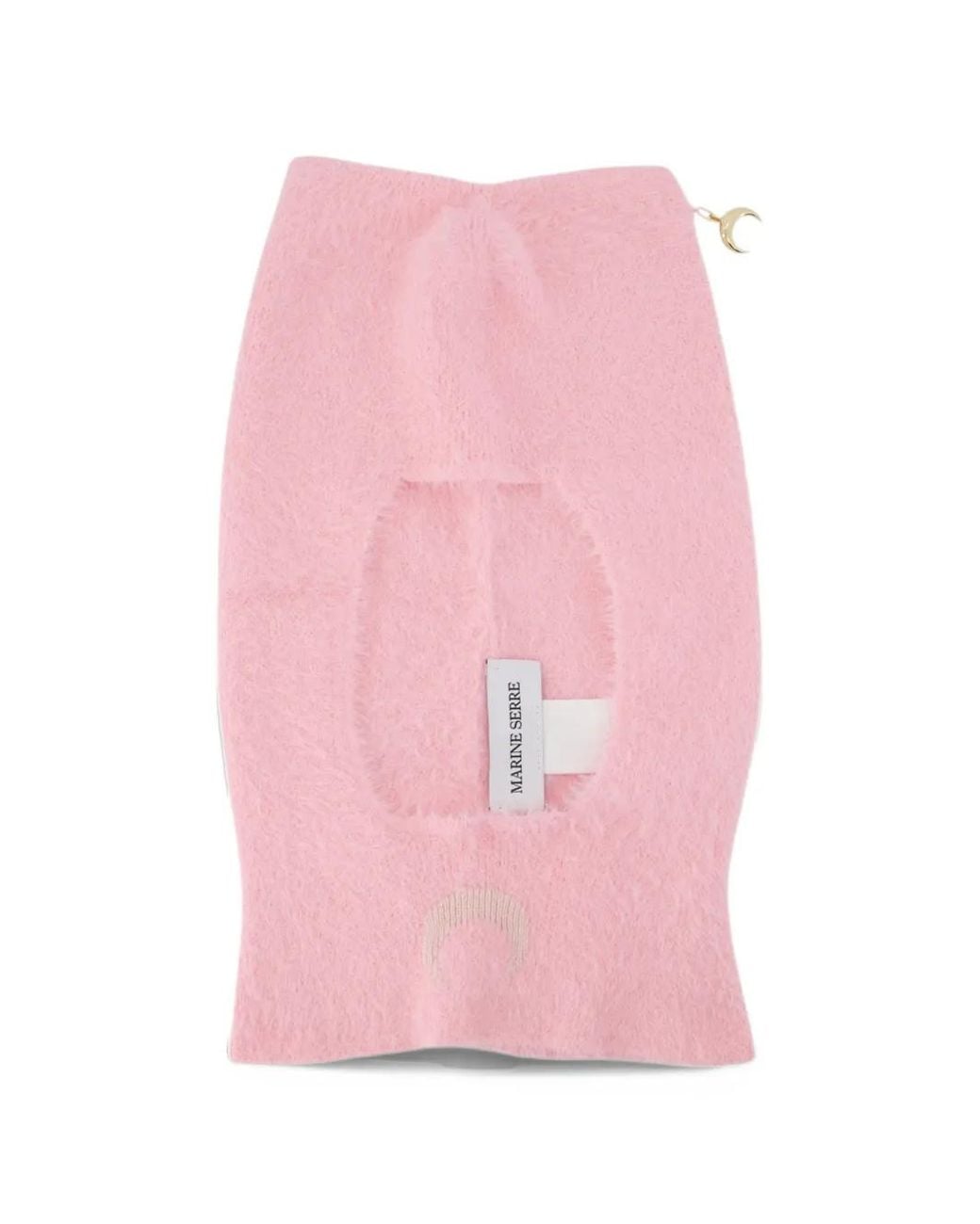 MARINE SERRE Pink Fluffy Wool Balaclava