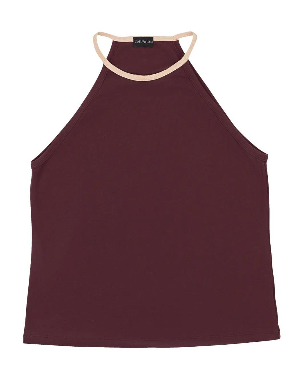 CALLIPYGIAN Purple Halterneck Tank Top