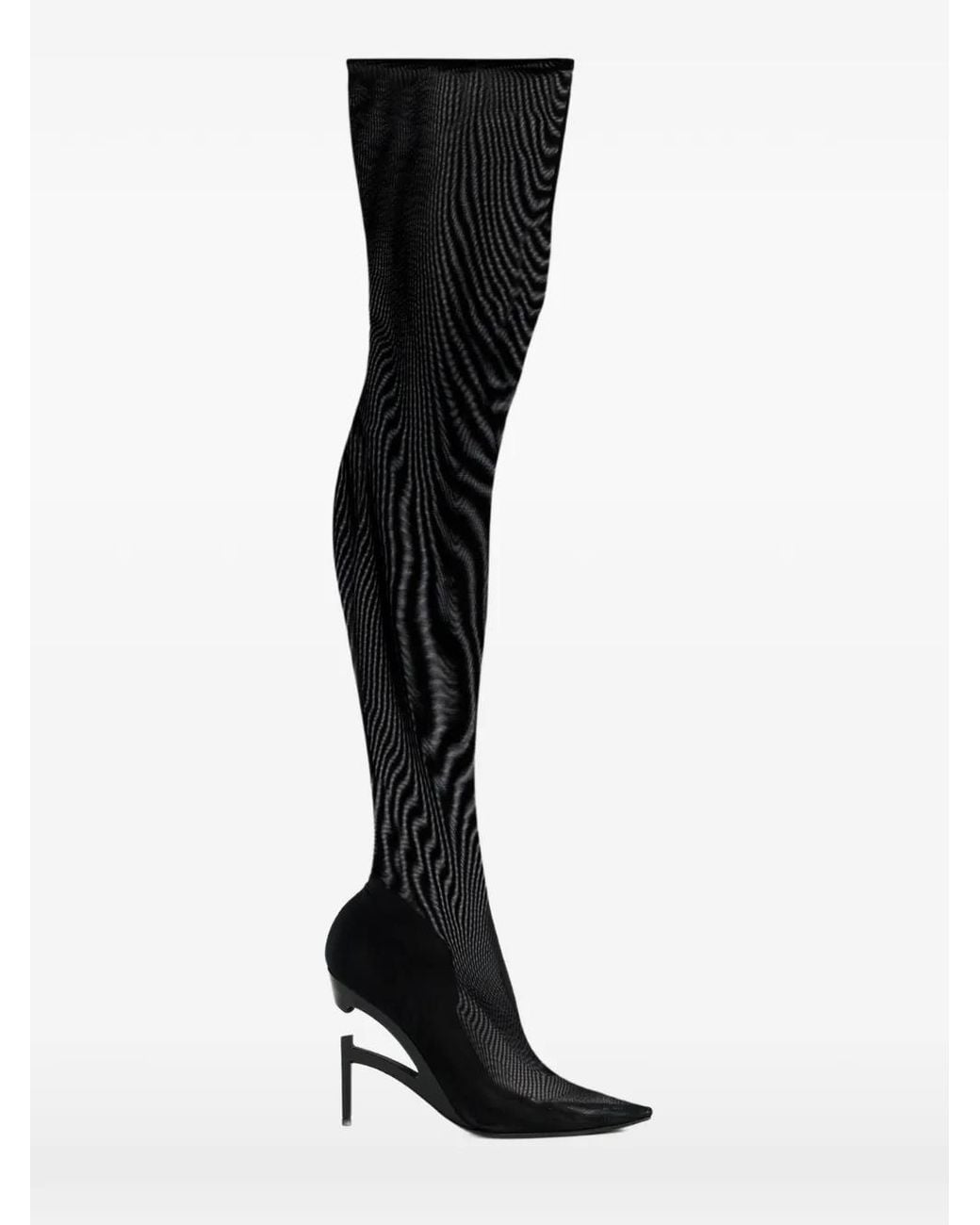 B1ARCHIVE Black 100Mm Mesh-Textured Boots