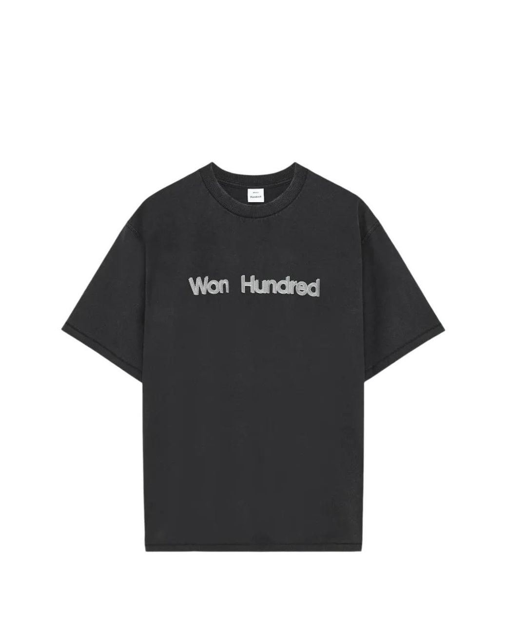 Won Hundred Black Logo-Print Cotton T-Shirt for men