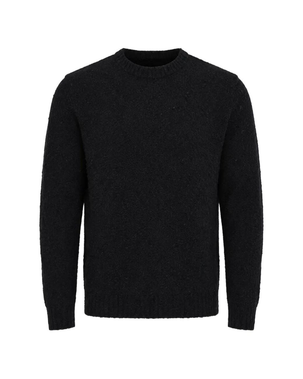 FILIPPO DE LAURENTIIS Black Crew-Neck Knitted Sweater for men