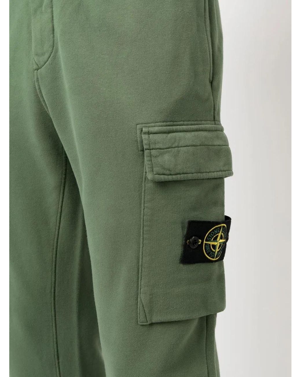 Stone Island Green Compass-Badge Track Pants for men