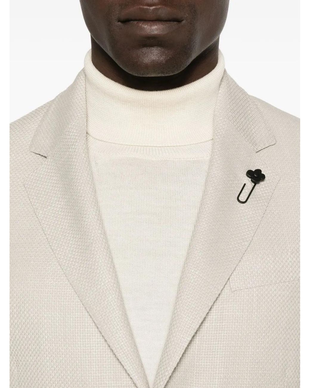 Lardini White Patch Pocket Two Button Jacket for men