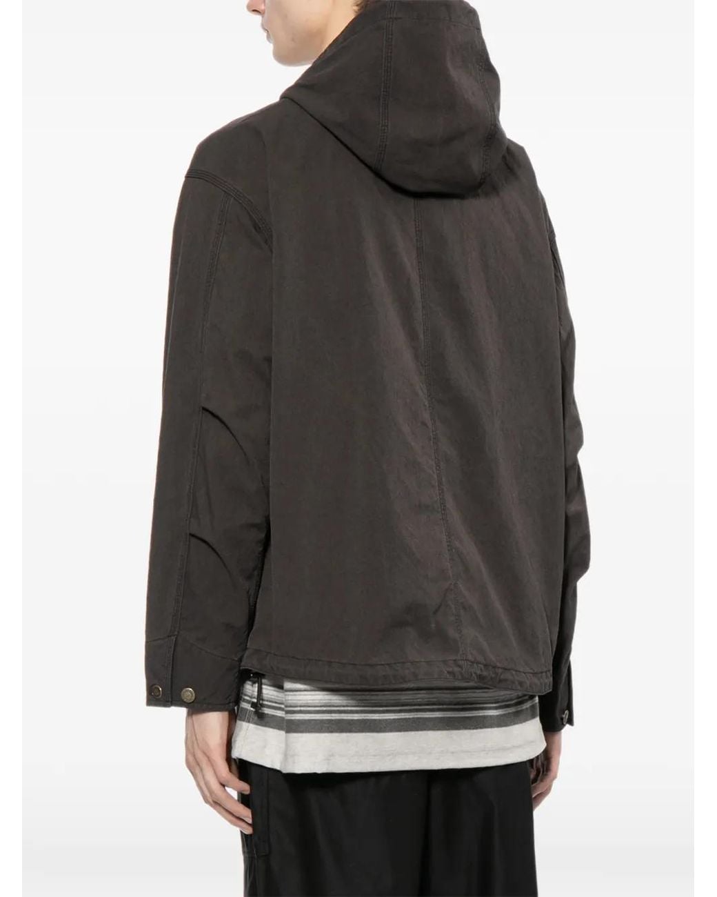 Comme des Garçons Black Washed Hooded Jacket for men