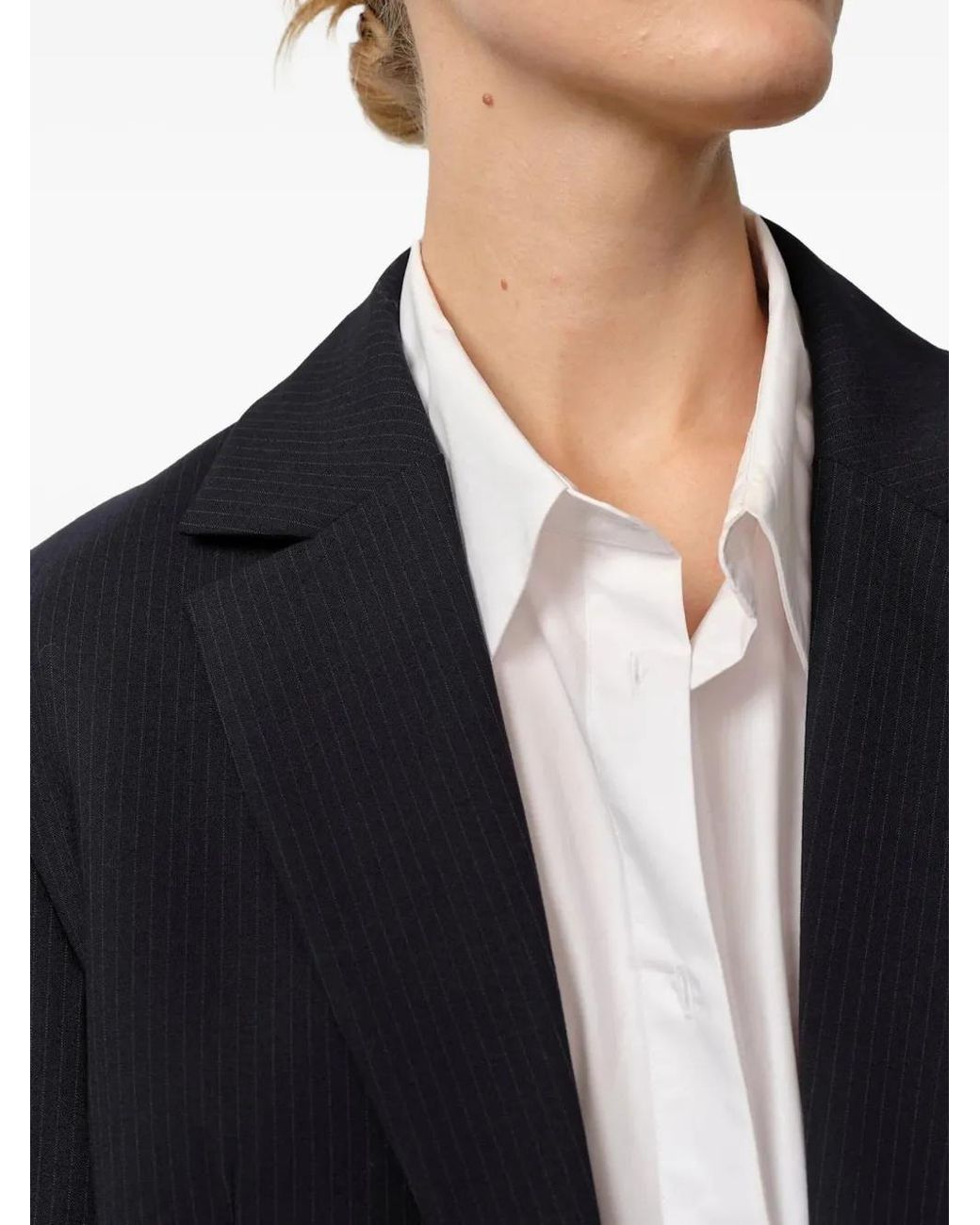 Herskind Blue Pinstripe Single-Breasted Blazer