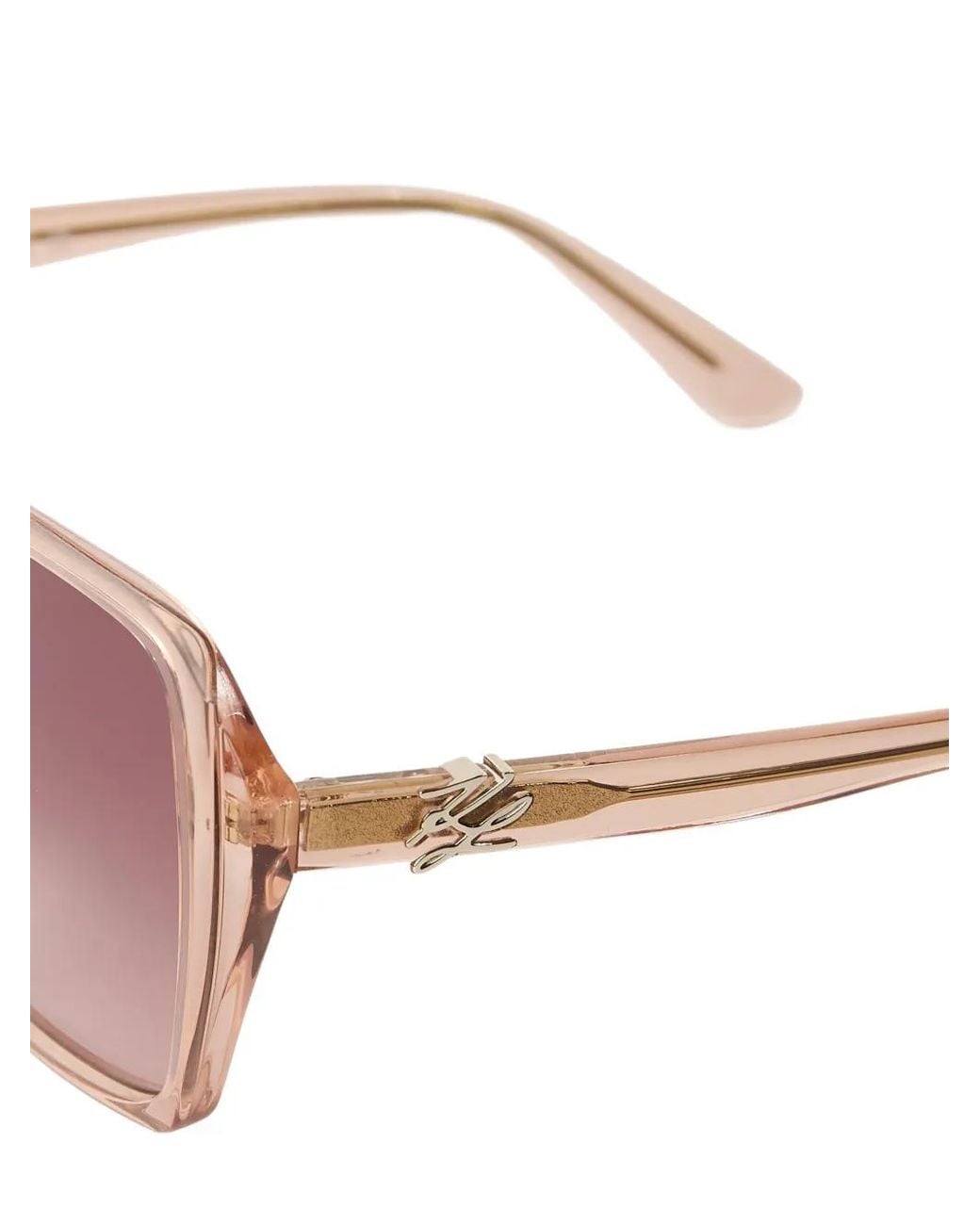 Karl Lagerfeld Pink Autograph Square Sunglasses
