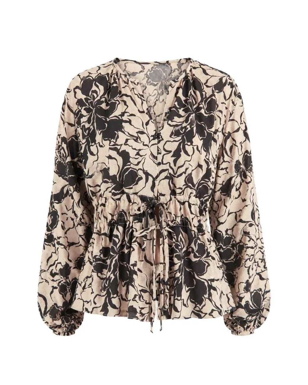 SOLAQUA White Blouse Poppy À Fleurs