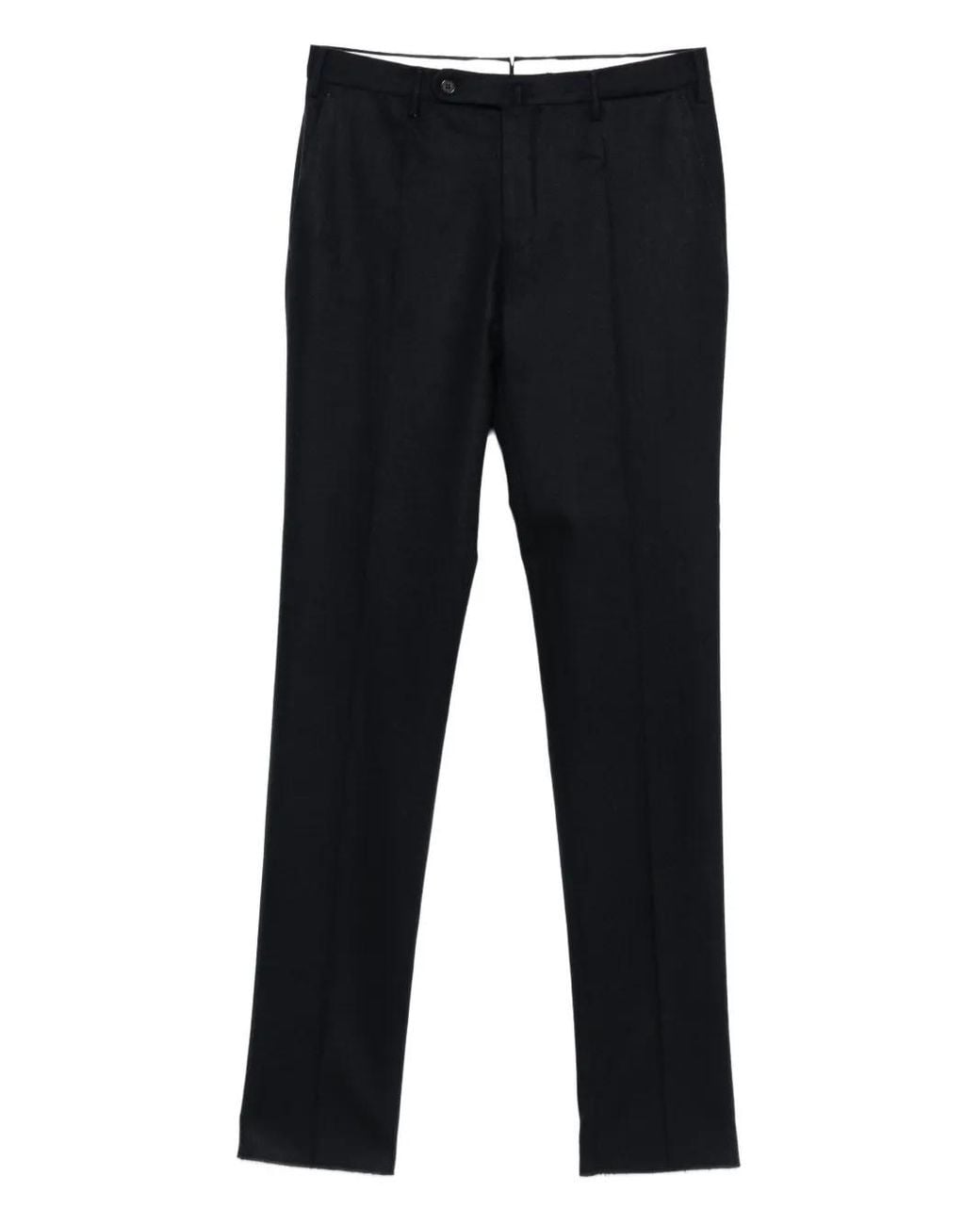 Incotex Blue Pressed-Crease Trousers for men