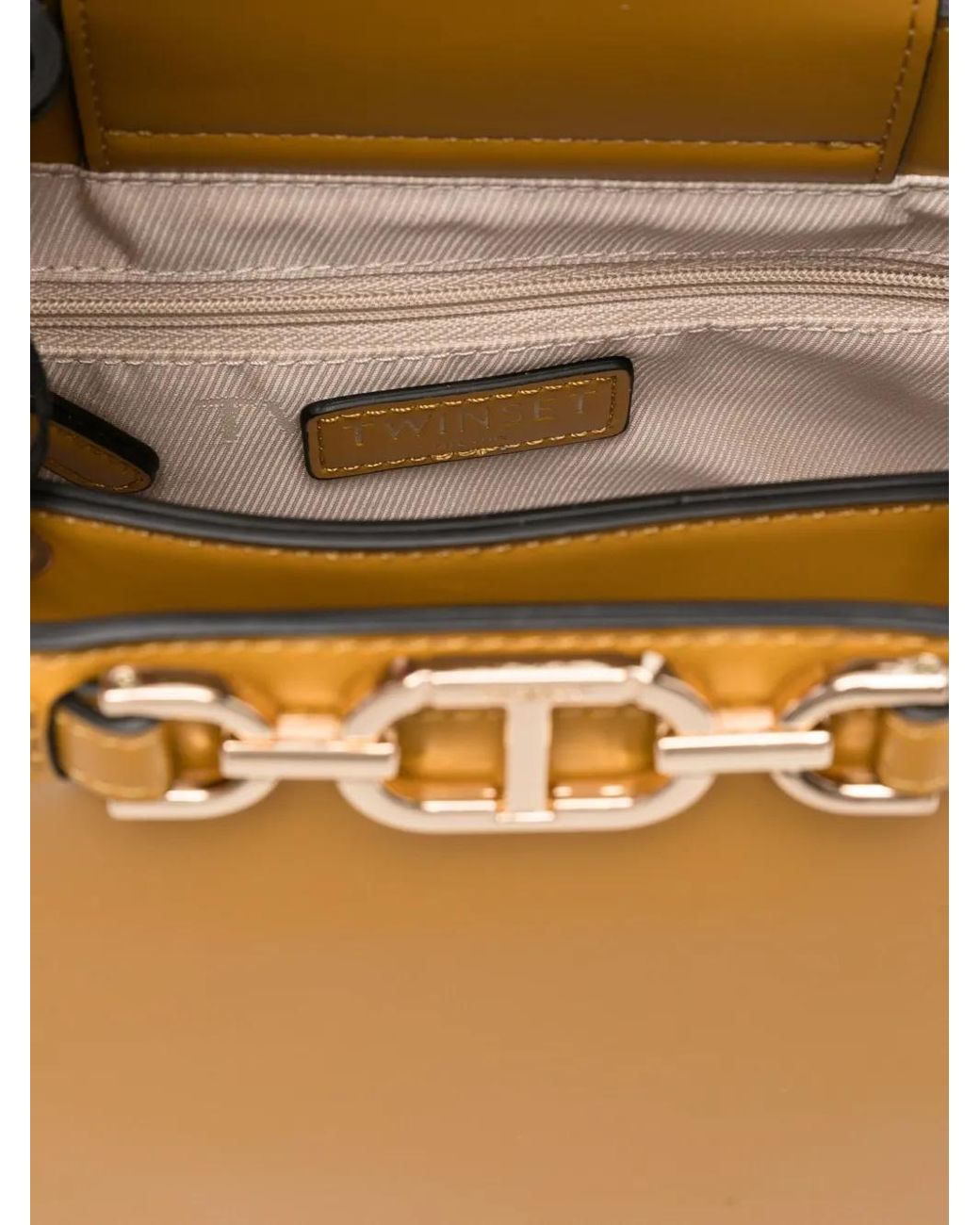 Twinset Bucket-Tas Met Kettinghengsel in het Yellow