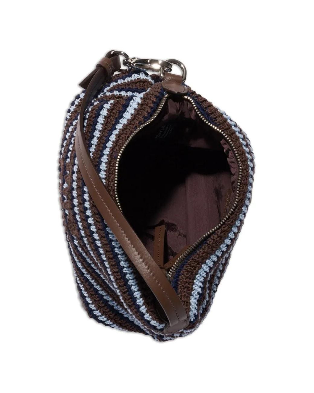 Miu Miu Blue Crochet Pouch