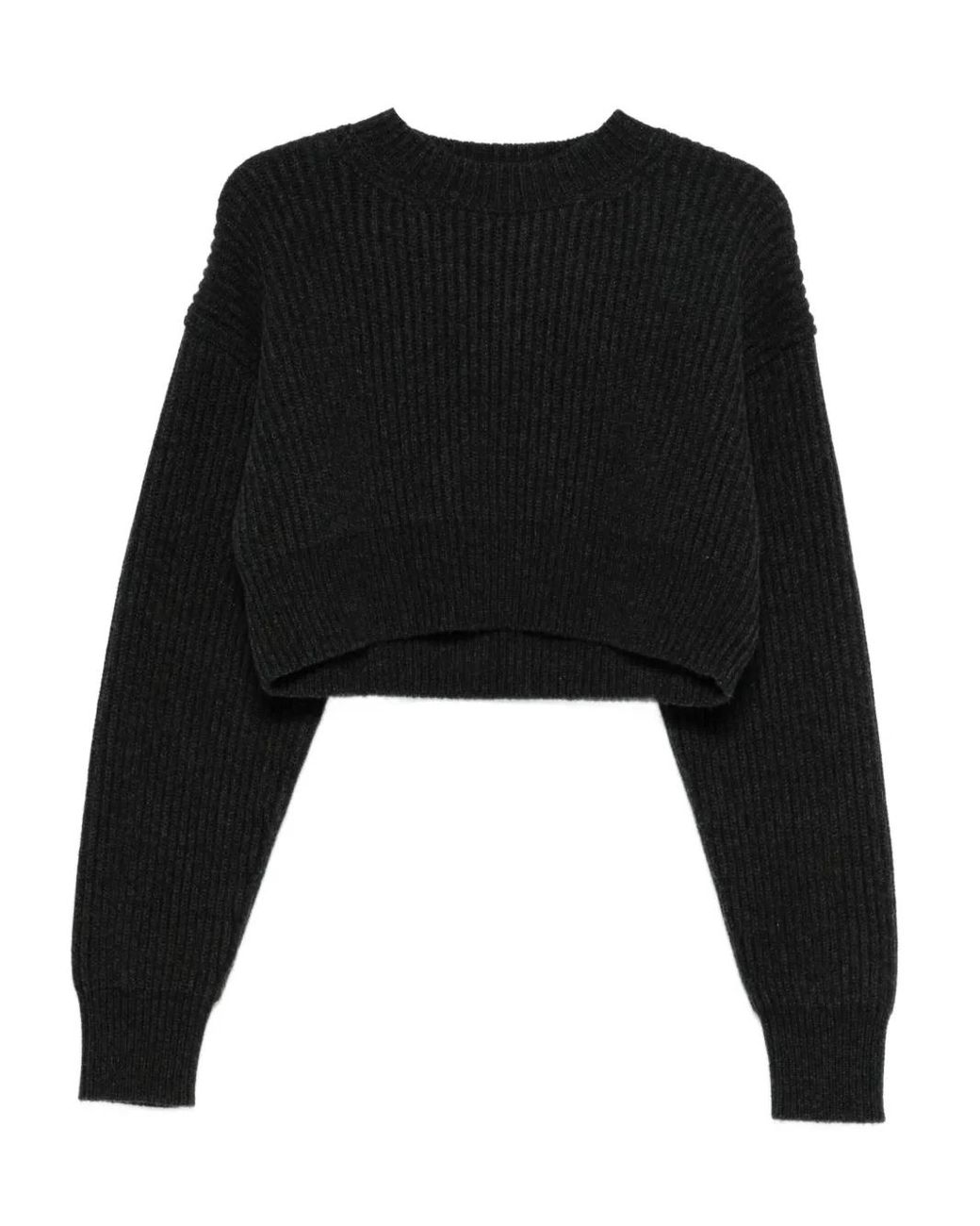 Uma Wang Black Ribbed Sweater