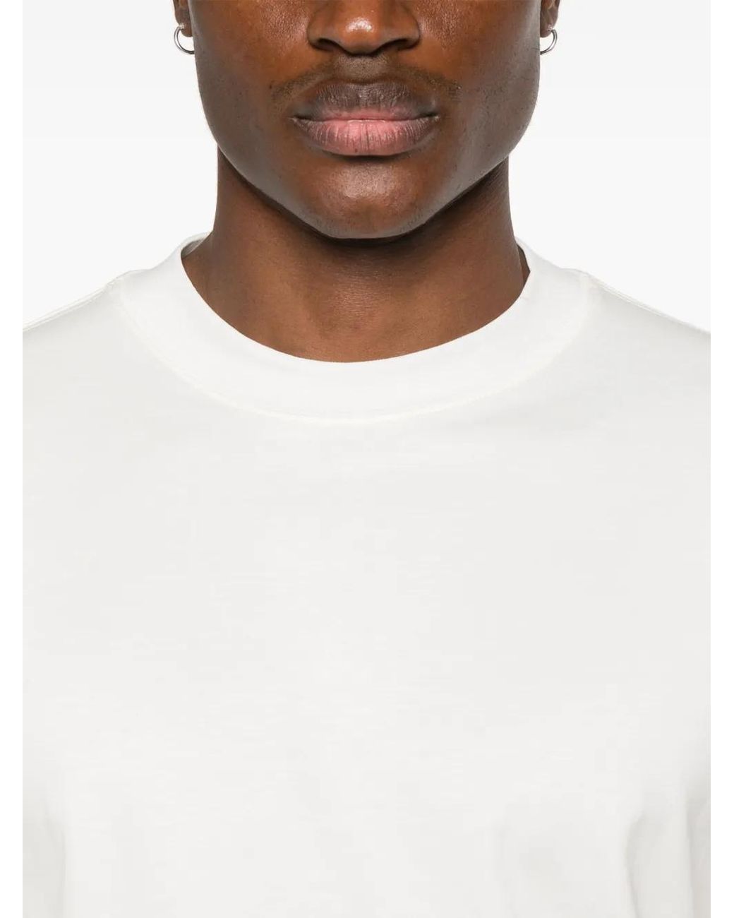 Lardini White Crew-Neck Cotton T-Shirt for men