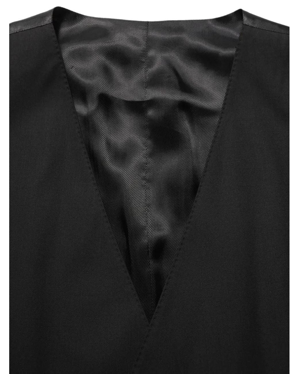 Dolce & Gabbana Black Stretch-Wool Waistcoat for men