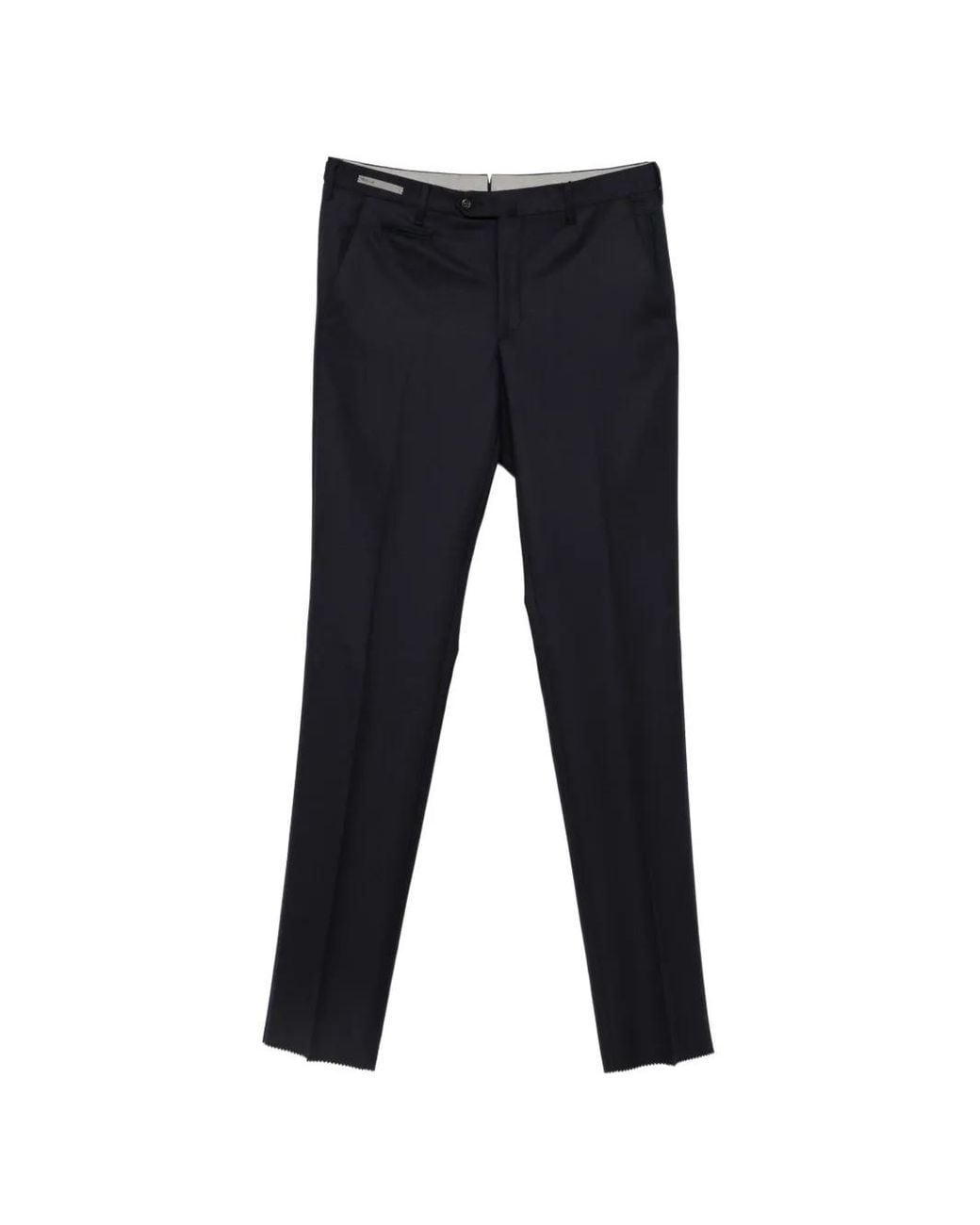 Corneliani Blue Pressed-Crease Tailored Trousers for men
