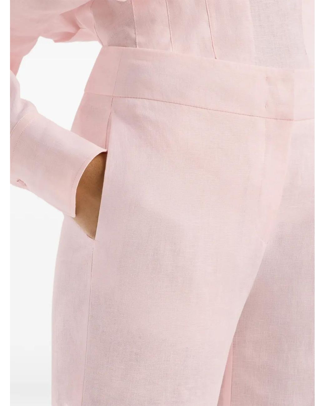 Genny Pink Wide-Leg Trousers
