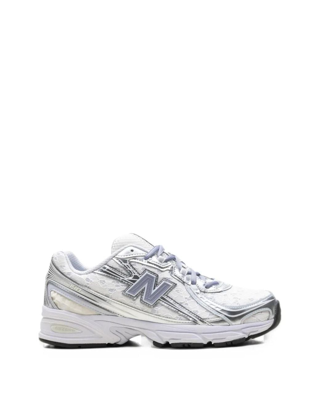 New Balance White 740 Lace-Panel Sneakers for men