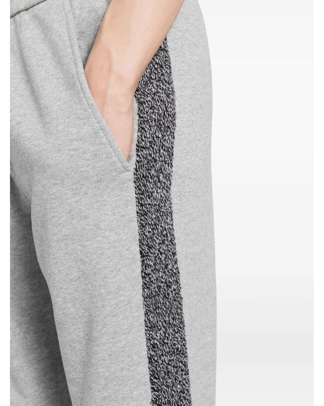 Neil Barrett Gray Striped Low-Rise Track Pants for men