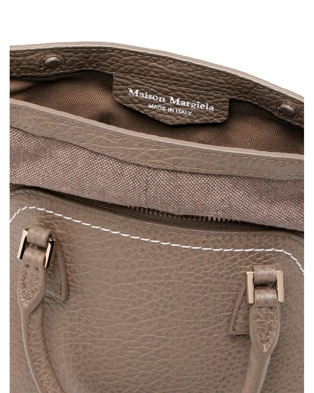 Maison Margiela Metallic 5Ac Classique Leather Tote Bag